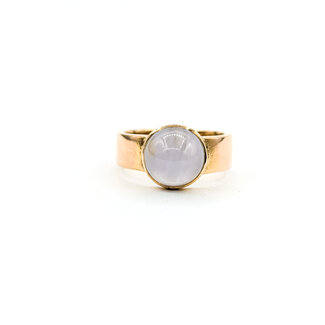 Ring 2.5ct Moonstone 14ky 5.2mm Sz3.5 4.07g 125100018