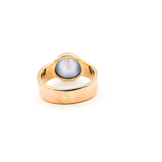 Ring 2.5ct Moonstone 14ky 5.2mm Sz3.5 4.07g 125100018