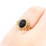 Ring Filigree .75ct Onyx 10ky 11mm Sz3.5 1.63g 125100028