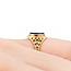 Ring Filigree .75ct Onyx 10ky 11mm Sz3.5 1.63g 125100028