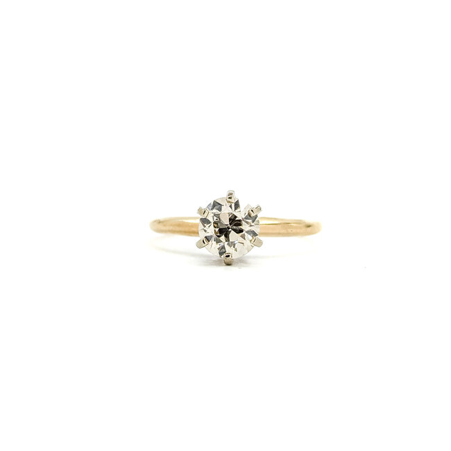 Ring .87ct Old European Diamond 14ky 1.5mm Sz6 1.77g 225100046