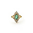 Ring Halo .50ctw Round Diamonds .60ct Emerald 14ky 17mm Sz6 3.85g 125100017