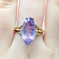 Ring Solitaire 4.16ct Amethyst 10ky 17.5mm Sz7 3.6g 225100010