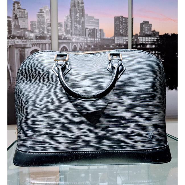 Handbag Louis Vuitton Alma Black Epi Leather 125105080