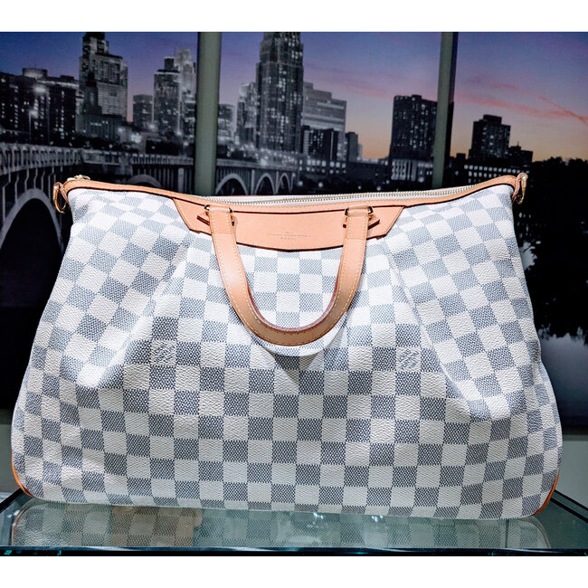 Handbag Louis Vuitton Siracusa Damier Azur GM 125105082