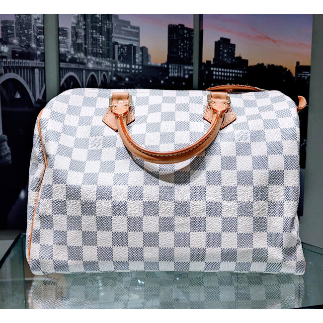 Handbag Louis Vuitton Speedy 30 Damier Azur 125105081