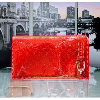 Handbag Gucci Guccissma Mirco Red Patent Leather 125105073