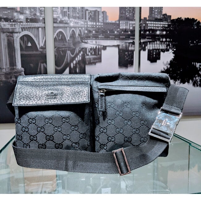 Waist Pouch Gucci Black Canvas 125105076