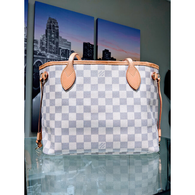 Handbag Louis Vuitton Neverfull Damier White PM 125105096