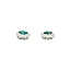Earrings Double Halo Stud 1.02ctw Round Diamonds 3.62ct Emerald PLAT 14x14mm 5.6g 225100112