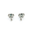 Earrings Double Halo Stud 1.02ctw Round Diamonds 3.62ct Emerald PLAT 14x14mm 5.6g 225100112