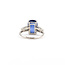 Rings 3-Stone 0.52ctw Tapered Baguette Diamonds 6.01ct Blue Sapphire PLAT 12.6mm Sz6 4.9g 225100122
