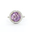 Rings Double Halo 1.25ctw Round Diamonds 5.62ct Pink Unheated Sapphire 18kw 15mm Sz6.75 6.2g 225100121