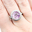 Rings Double Halo 1.25ctw Round Diamonds 5.62ct Pink Unheated Sapphire 18kw 15mm Sz6.75 6.2g 225100121