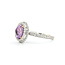 Rings Double Halo 1.25ctw Round Diamonds 5.62ct Pink Unheated Sapphire 18kw 15mm Sz6.75 6.2g 225100121