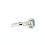Rings Halo Split Shank 0.25ctw Round Diamonds 2.01ct Blue Sapphire PLAT 10x8mm Sz6 5.8g 225100123