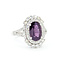 Rings Double Halo Split Shank 1.04ctw Round Diamonds 4.83ct Pink Unheated Sapphire PLAT 17mm Sz6.5 9.7g 225100126