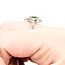 Rings Double Halo Tear Drop 0.37ctw Round & Baguette Diamonds 1.15ct Green Garnet PLAT 14x11mm Sz6.5 4.8g 225100128