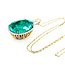 Necklace Halo 0.77ctw Round Diamonds 37.2ct Colombian Emerald 18kw 1.5x.85" 18" 23.7g 225100113