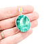 Necklace Halo 0.77ctw Round Diamonds 37.2ct Colombian Emerald 18kw 1.5x.85" 18" 23.7g 225100113