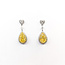 Earrings Dangle Milgrain 6.04ctw Pear Diamonds 1.50ctw Near Colorless Diamonds 18kw 1.25x.45" 8.9g 225100111