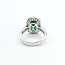 Rings Halo Milgrain 0.74ctw Round Diamonds 3ct Emerald PLAT 16x13mm Sz7 11g 225100119