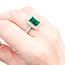 Rings Halo Milgrain 0.74ctw Round Diamonds 3ct Emerald PLAT 16x13mm Sz7 11g 225100119