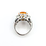 Rings Wide Band 3ctw Round & Oval Diamonds 3.5ct Orange Spessarite Garnet 18kw 17mm Sz7 17.1g 225100116