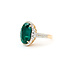 Rings Halo Milgrain 0.85ctw Round Diamonds 8.17ct Brazilian Emerald PLAT 19x17mm Sz7.25 11.3g 225100125