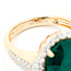 Rings Halo Milgrain 0.85ctw Round Diamonds 8.17ct Brazilian Emerald PLAT 19x17mm Sz7.25 11.3g 225100125