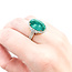 Rings Halo Milgrain 0.85ctw Round Diamonds 8.17ct Brazilian Emerald PLAT 19x17mm Sz7.25 11.3g 225100125