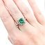 Rings Halo 0.47ctw Round Diamonds 1.14ct Emerald PLAT 11x9mm Sz7 5.4g 225100127
