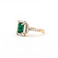 Rings Halo 0.47ctw Round Diamonds 1.14ct Emerald PLAT 11x9mm Sz7 5.4g 225100127