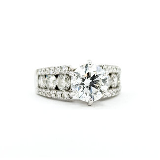 Ring 2.02ct Round Labgrown Diamond 1.59ctw Labgrown Diamonds 14kw 7mm Sz6 8.66g 225090047