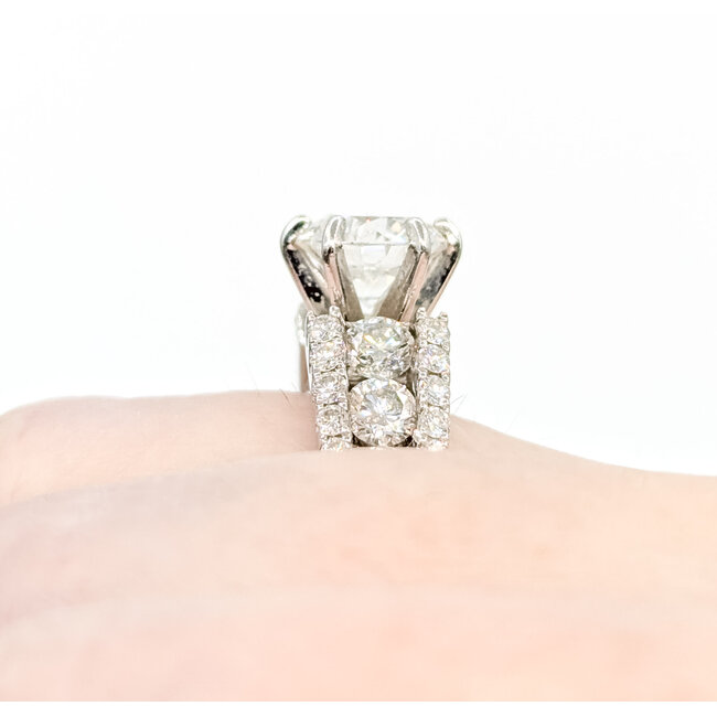 Ring 2.02ct Round Labgrown Diamond 1.59ctw Labgrown Diamonds 14kw 7mm Sz6 8.66g 225090047