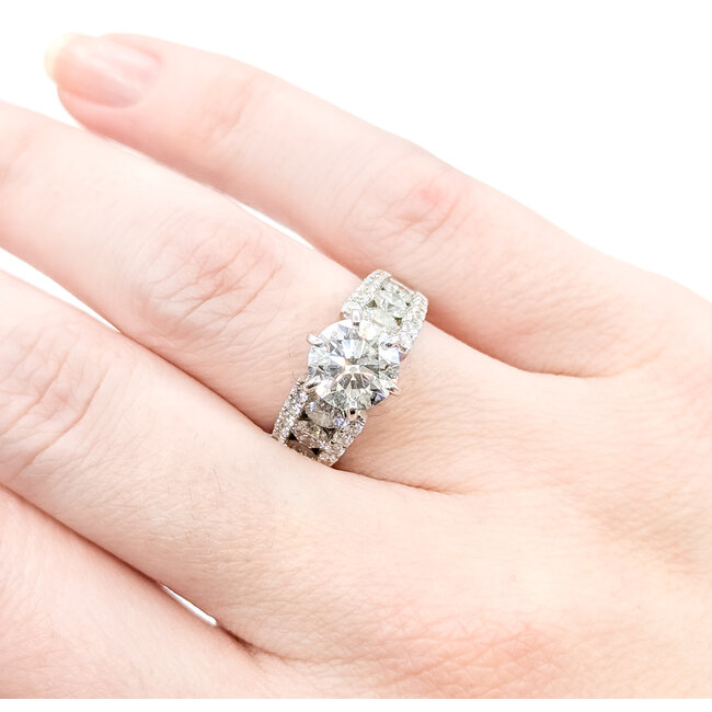 Ring 2.02ct Round Labgrown Diamond 1.59ctw Labgrown Diamonds 14kw 7mm Sz6 8.66g 225090047