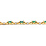 Bracelet Bow Tie .05ctw Round Diamonds 2.00ctw Emerald 14ky 3.35mm 7.5" 7.04g 125100016