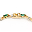 Bracelet Bow Tie .05ctw Round Diamonds 2.00ctw Emerald 14ky 3.35mm 7.5" 7.04g 125100016