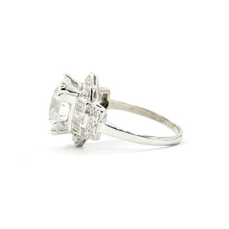 Ring Mid-Century 4.03ct Lab Grown Diamond D VVS2 IGI: LG671416241 .50ctw Diamonds 900pt 4.33g 125100027