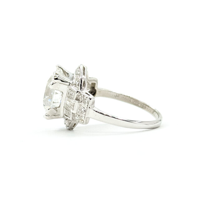 Ring Mid-Century 4.03ct Lab Grown Diamond D VVS2 IGI: LG671416241 .50ctw Diamonds 900pt 4.33g 125100027