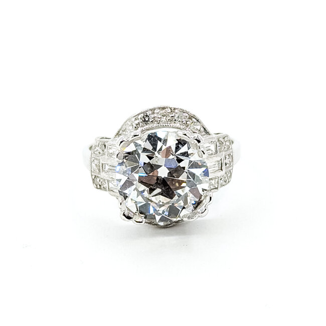 Ring Mid-Century 4.03ct Lab Grown Diamond D VVS2 IGI: LG671416241 .50ctw Diamonds 900pt 4.33g 125100027