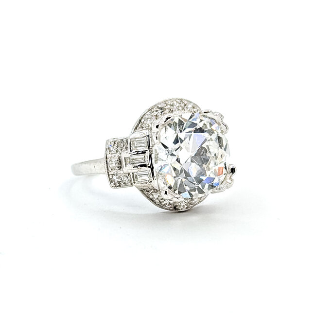 Ring Mid-Century 4.03ct Lab Grown Diamond D VVS2 IGI: LG671416241 .50ctw Diamonds 900pt 4.33g 125100027