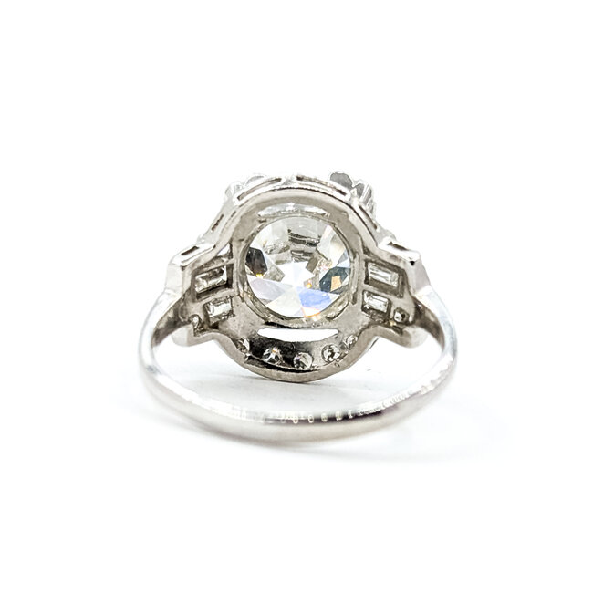 Ring Mid-Century 4.03ct Lab Grown Diamond D VVS2 IGI: LG671416241 .50ctw Diamonds 900pt 4.33g 125100027