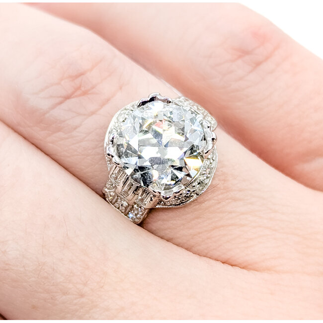 Ring Mid-Century 4.03ct Lab Grown Diamond D VVS2 IGI: LG671416241 .50ctw Diamonds 900pt 4.33g 125100027
