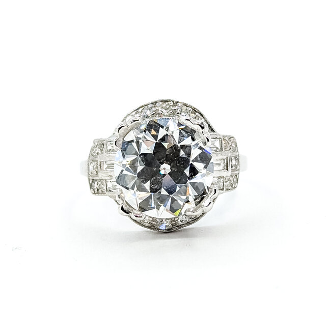 Ring Mid-Century 4.03ct Lab Grown Diamond D VVS2 IGI: LG671416241 .50ctw Diamonds 900pt 4.33g 125100027
