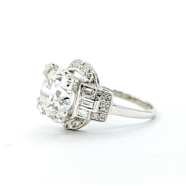 Ring Mid-Century 4.03ct Lab Grown Diamond D VVS2 IGI: LG671416241 .50ctw Diamonds 900pt 4.33g 125100027