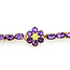 Bracelet Tennis Floral 8.8ctw Purple Amethyst .30ctw Green Peridot 14ky 10mm 7" 10.16g 125100032