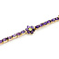 Bracelet Tennis Floral 8.8ctw Purple Amethyst .30ctw Green Peridot 14ky 10mm 7" 10.16g 125100032