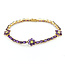 Bracelet Tennis Floral 8.8ctw Purple Amethyst .30ctw Green Peridot 14ky 10mm 7" 10.16g 125100032