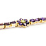 Bracelet Tennis Floral 8.8ctw Purple Amethyst .30ctw Green Peridot 14ky 10mm 7" 10.16g 125100032
